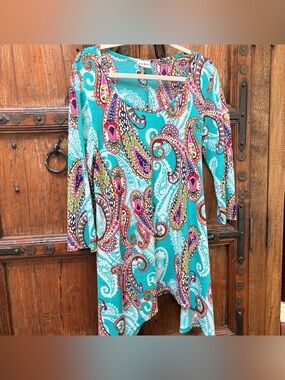 Daisy Queen paisley asymmetrical tunic/dress